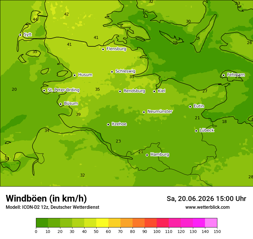 Maximale Windböen