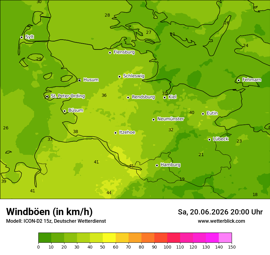 Maximale Windböen