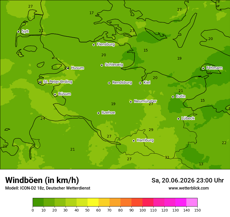 Maximale Windböen