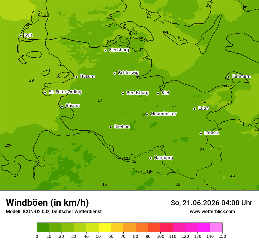 Maximale Windböen
