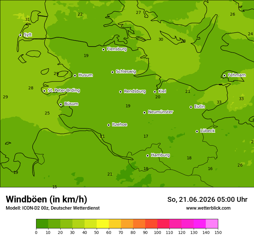 Maximale Windböen