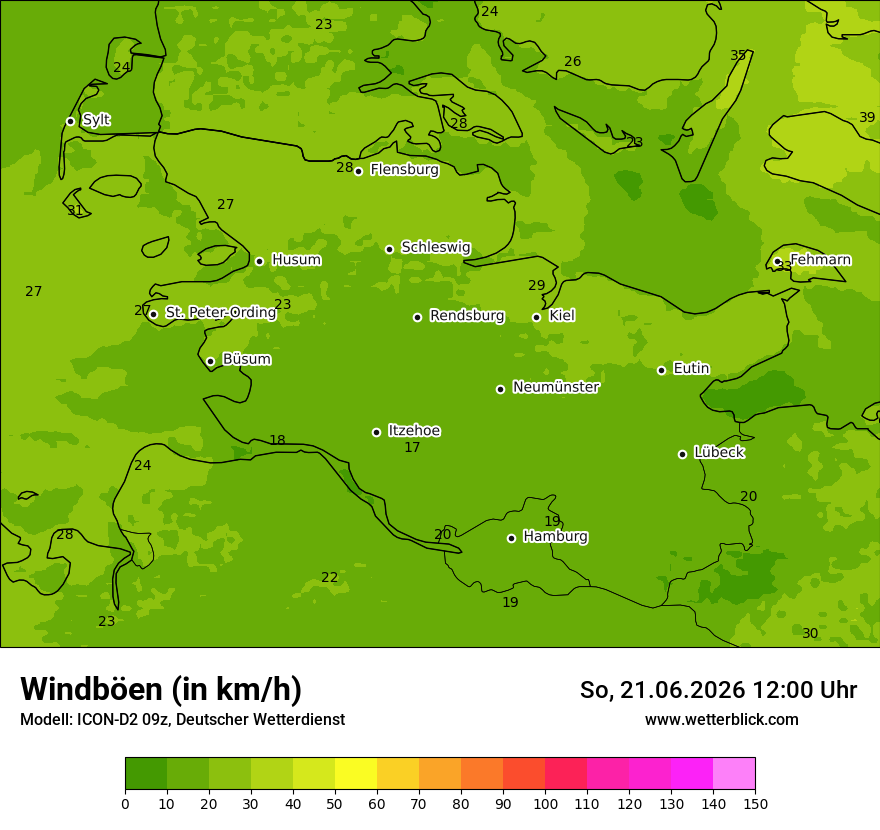 Maximale Windböen