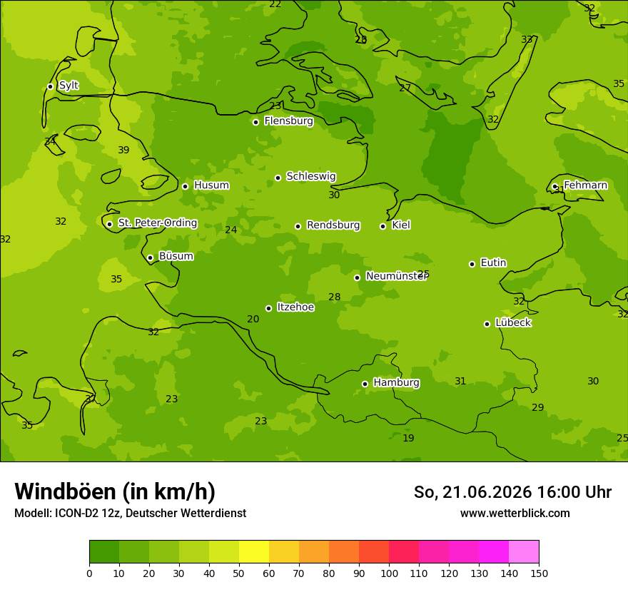 Maximale Windböen