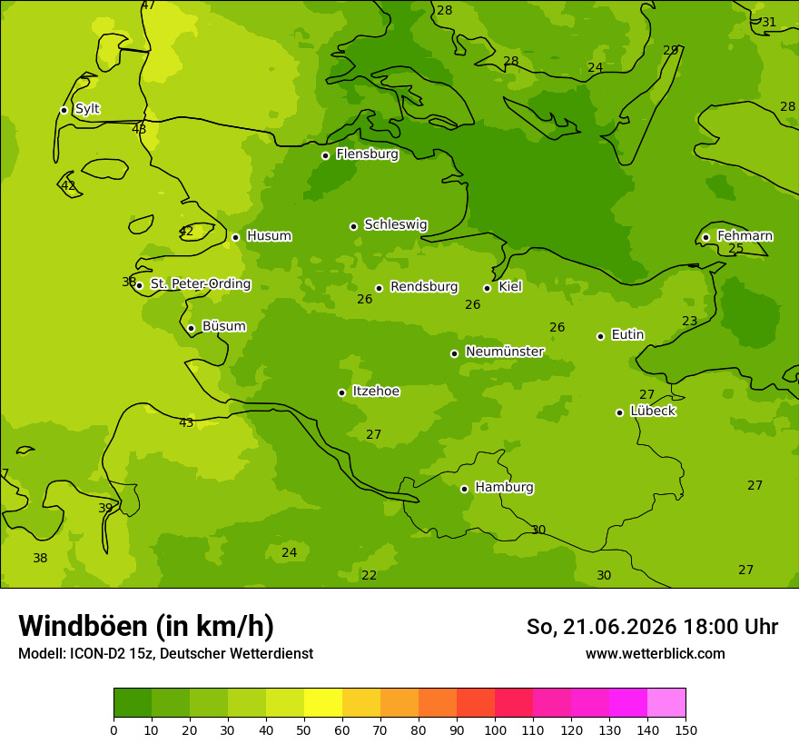 Maximale Windböen