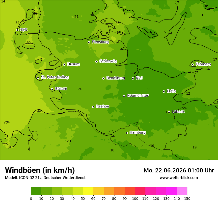 Maximale Windböen