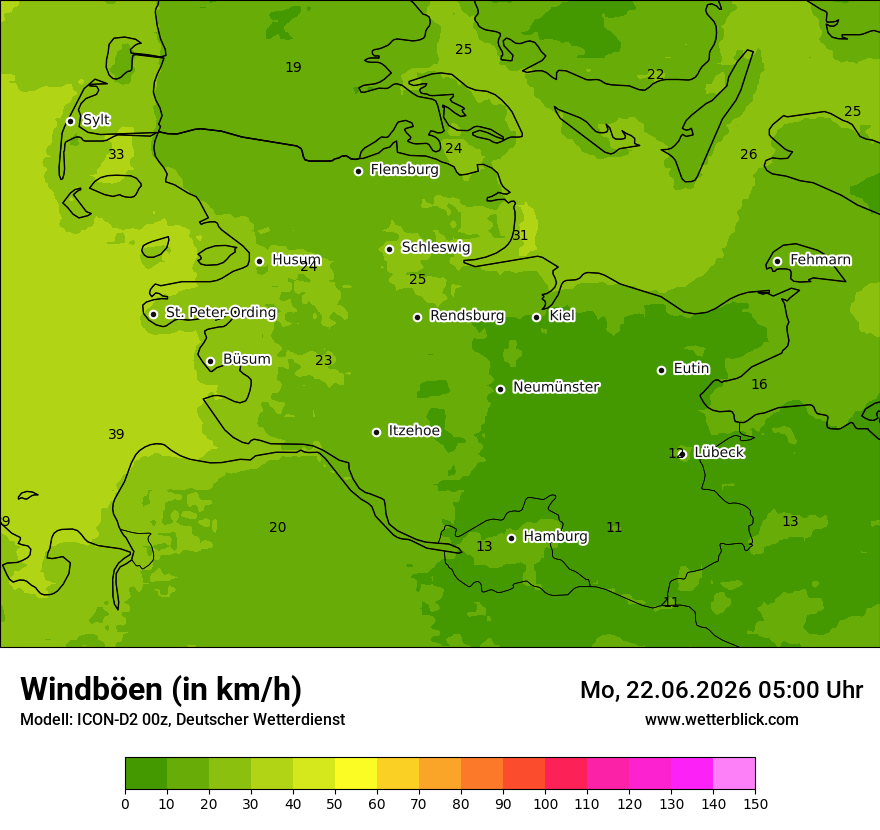 Maximale Windböen