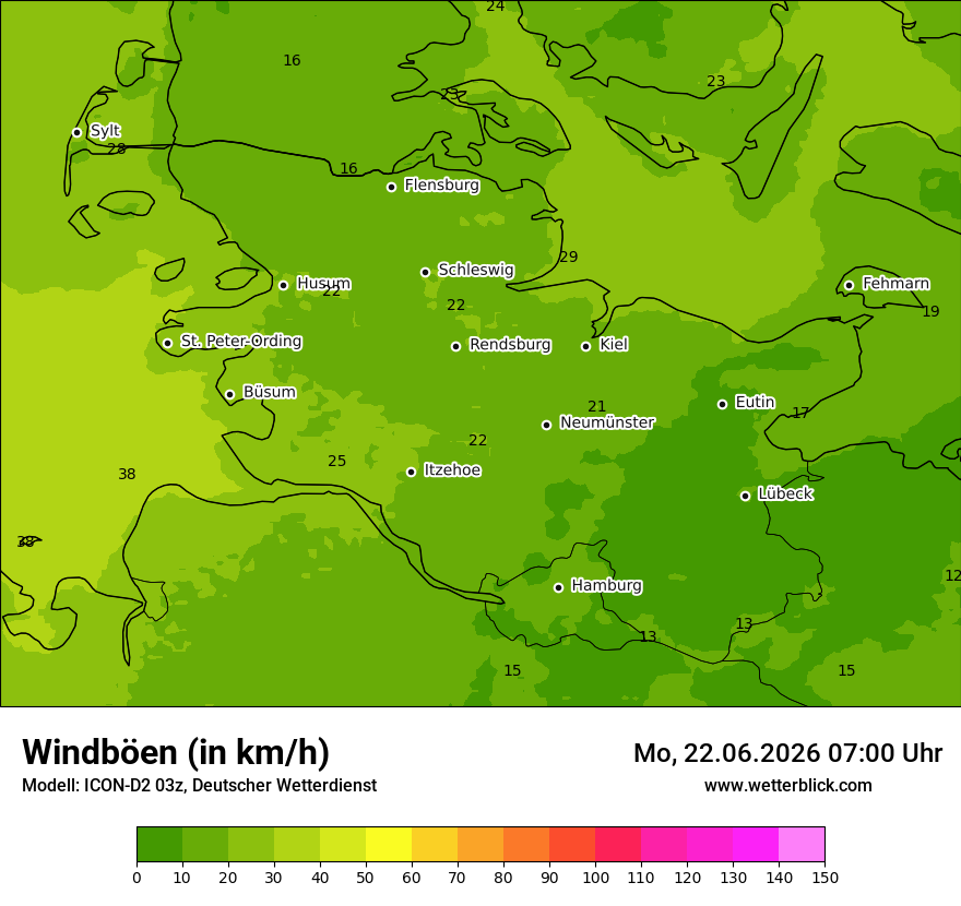 Maximale Windböen