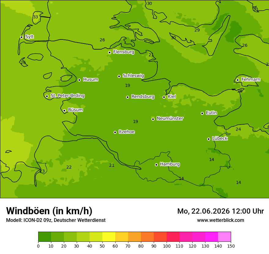 Maximale Windböen