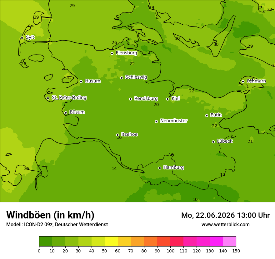 Maximale Windböen