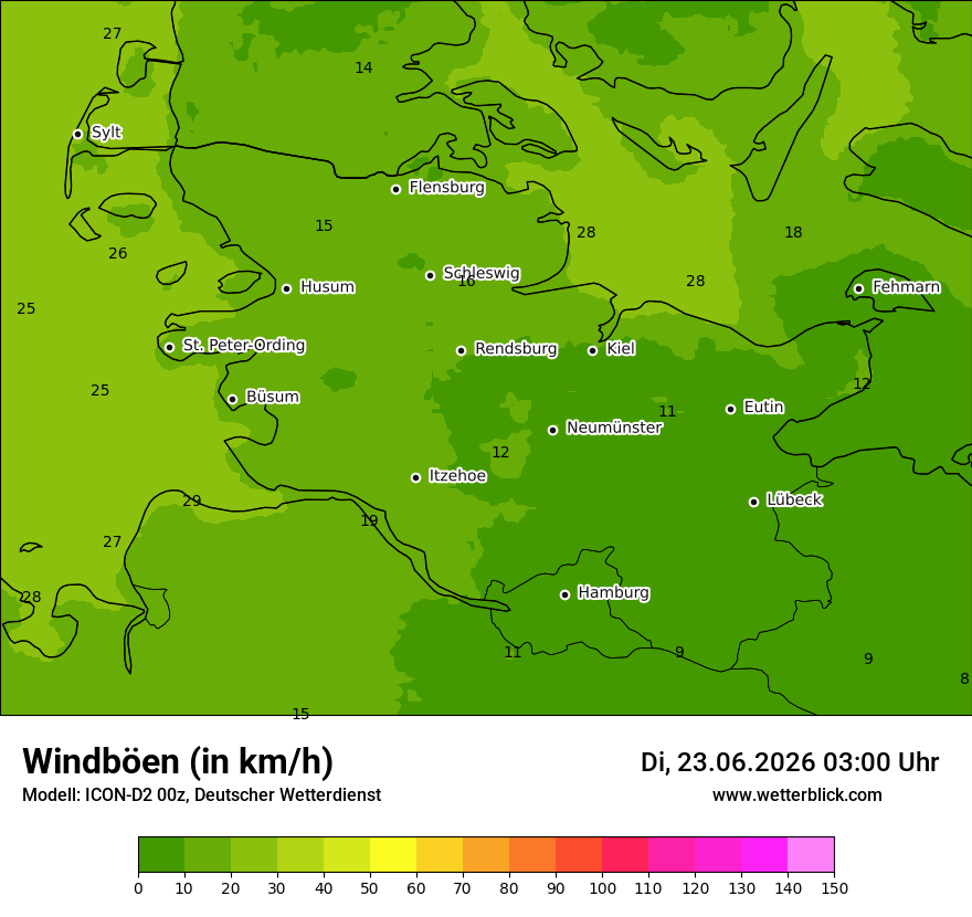 Maximale Windböen