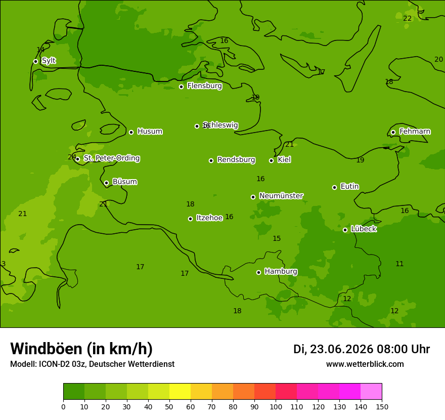 Maximale Windböen