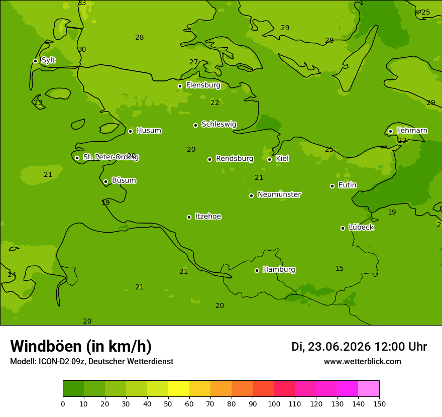 Maximale Windböen