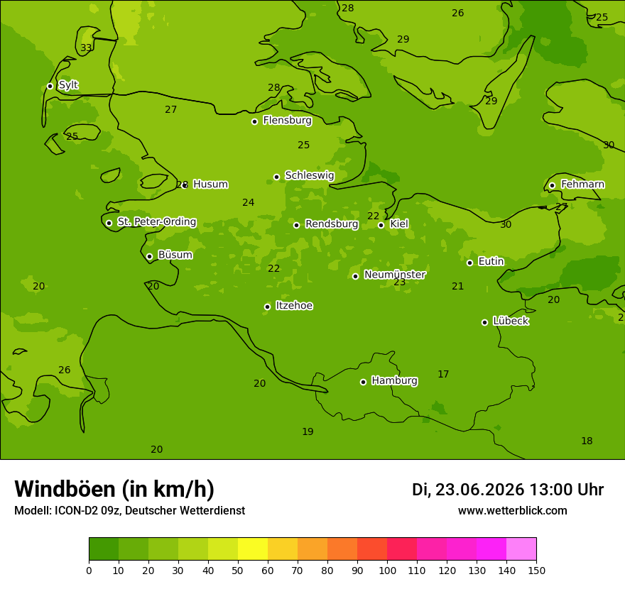 Maximale Windböen