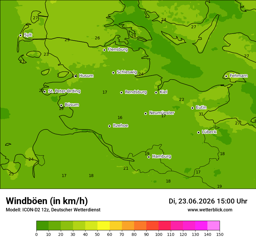 Maximale Windböen