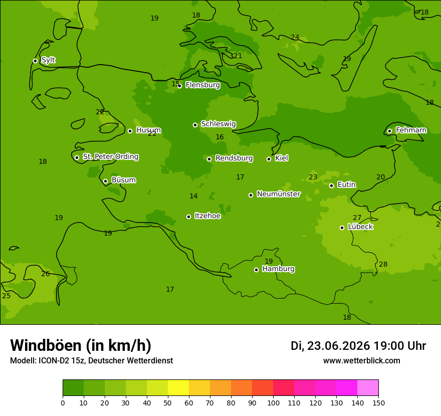 Maximale Windböen