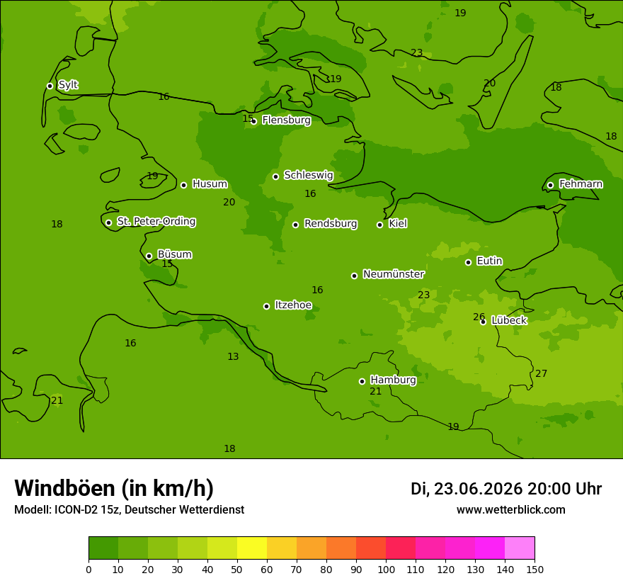 Maximale Windböen