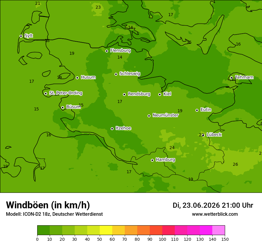 Maximale Windböen