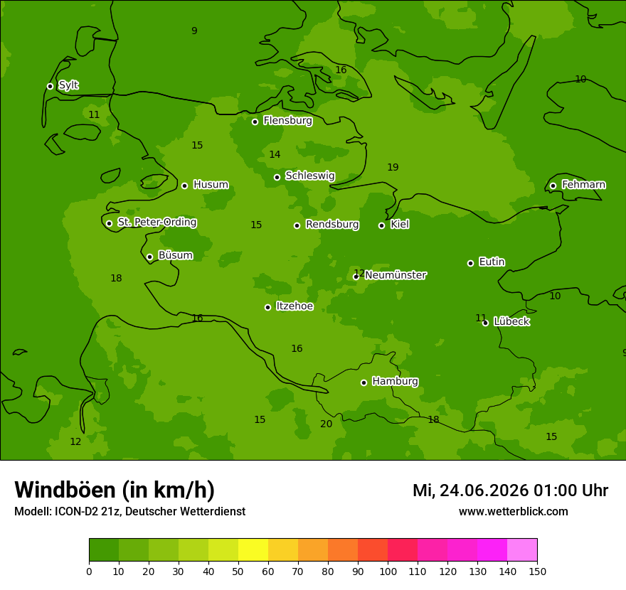 Maximale Windböen