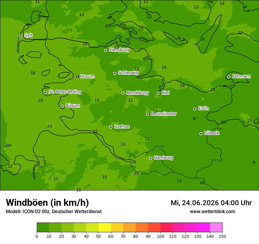 Maximale Windböen