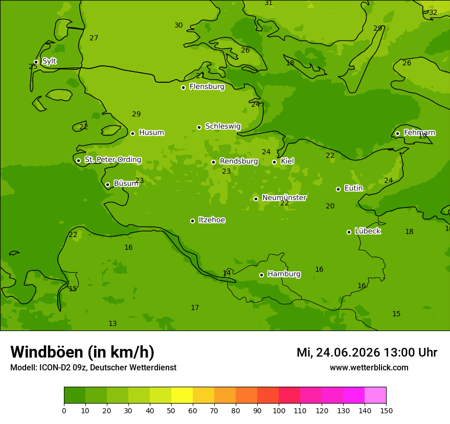 Maximale Windböen