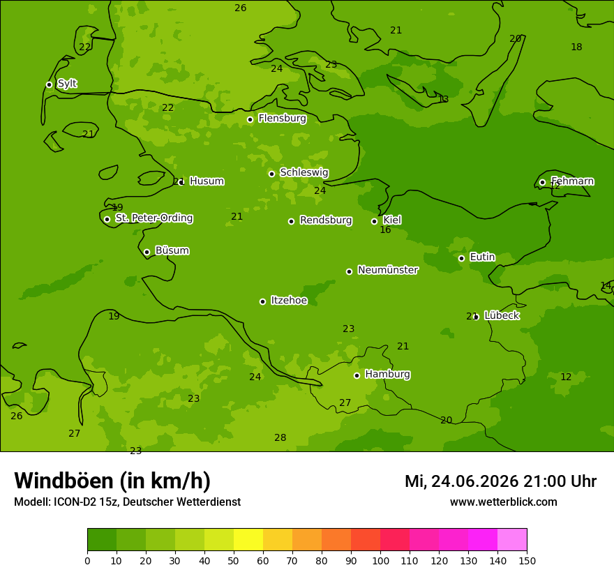 Maximale Windböen