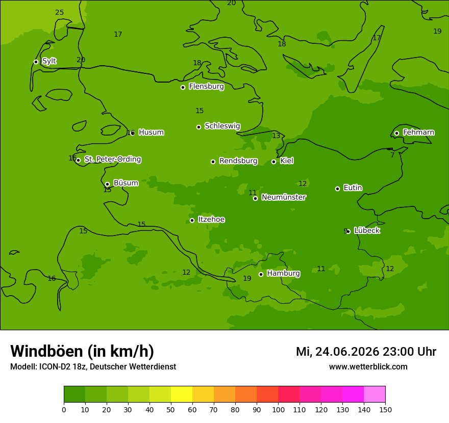 Maximale Windböen