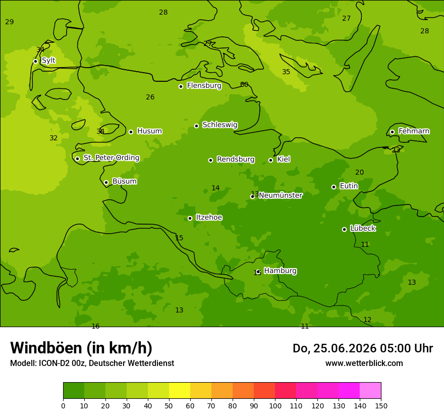 Maximale Windböen