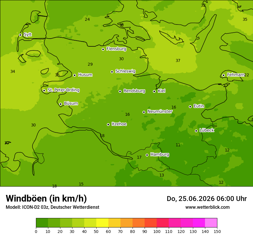 Maximale Windböen