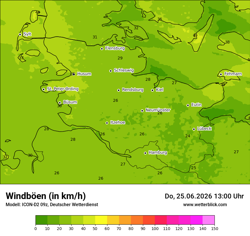Maximale Windböen