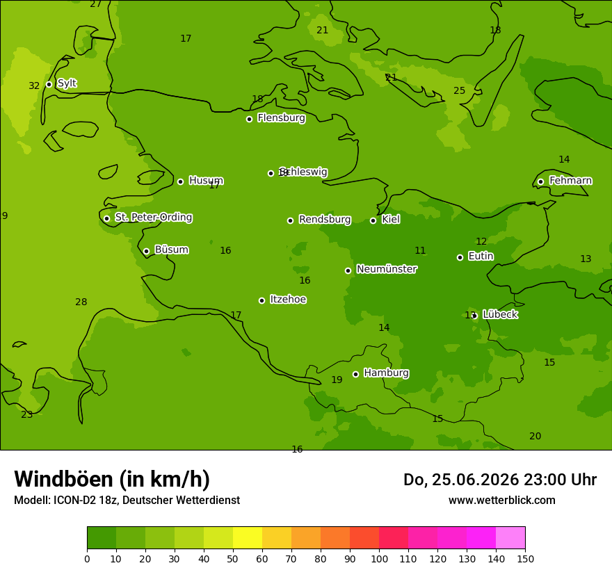 Maximale Windböen