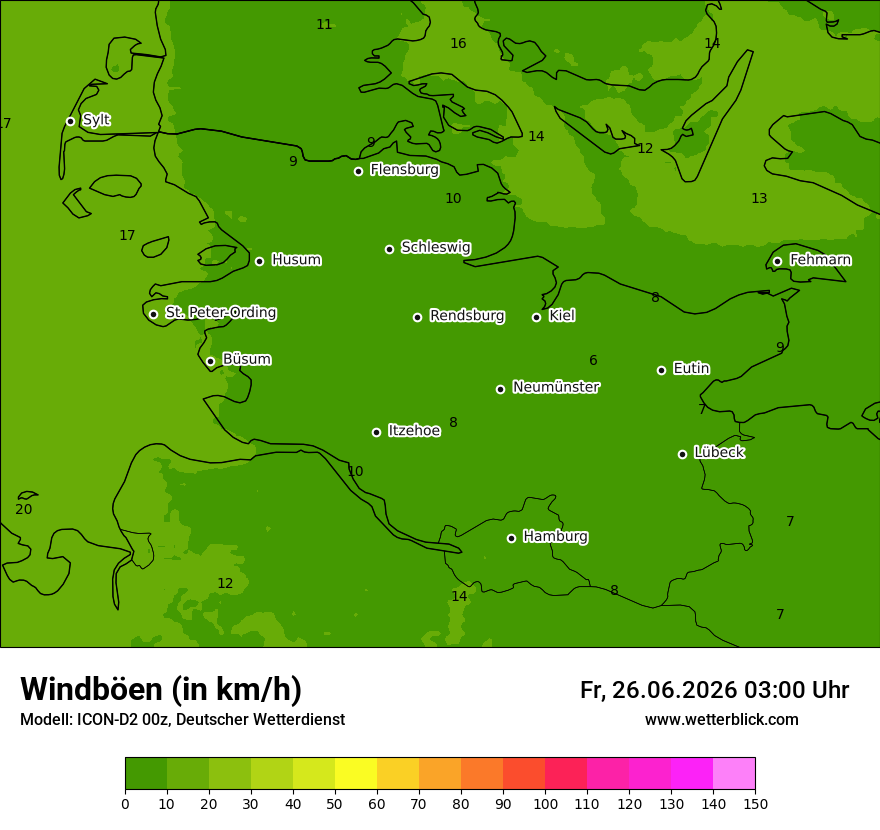 Maximale Windböen