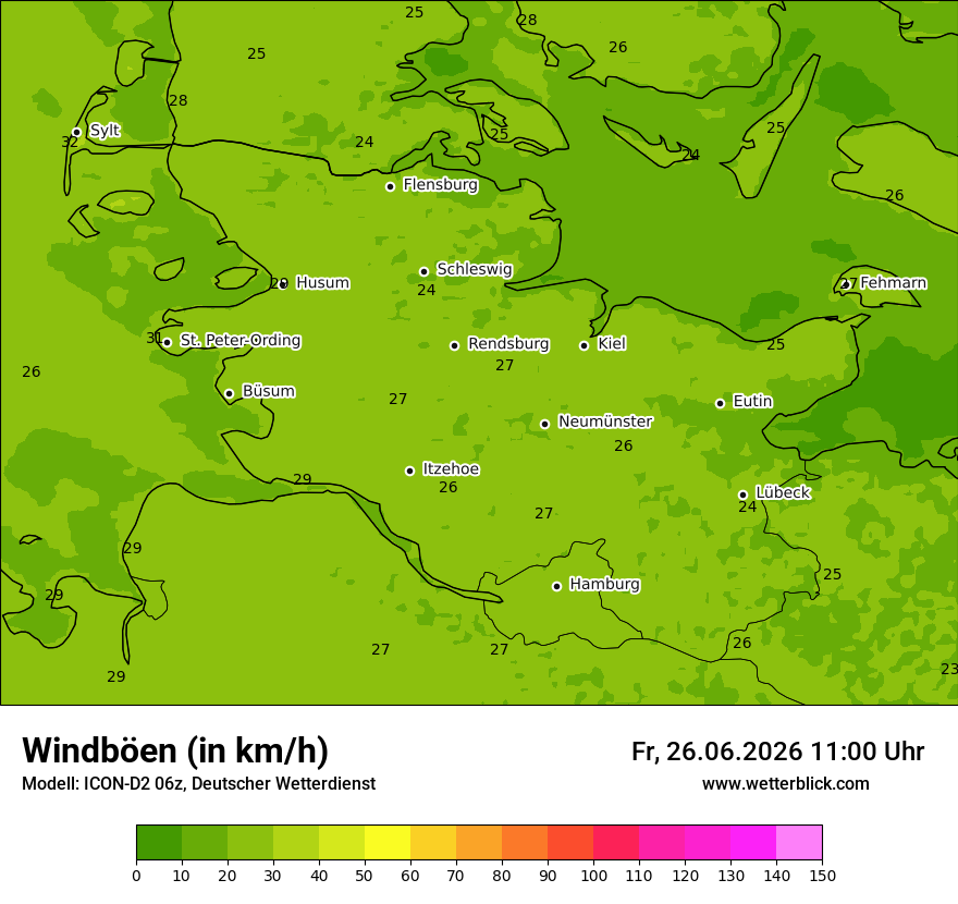 Maximale Windböen