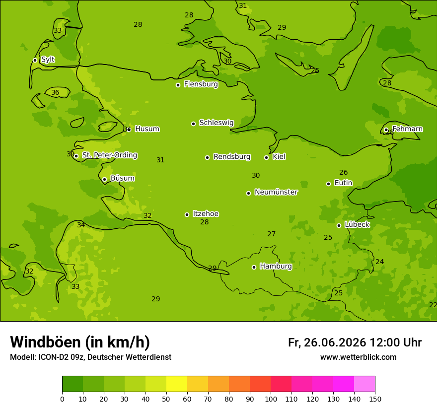 Maximale Windböen