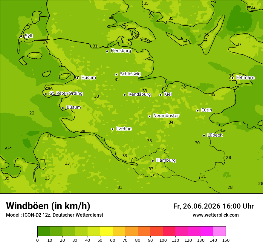 Maximale Windböen