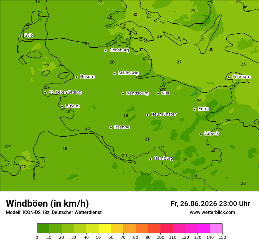 Maximale Windböen