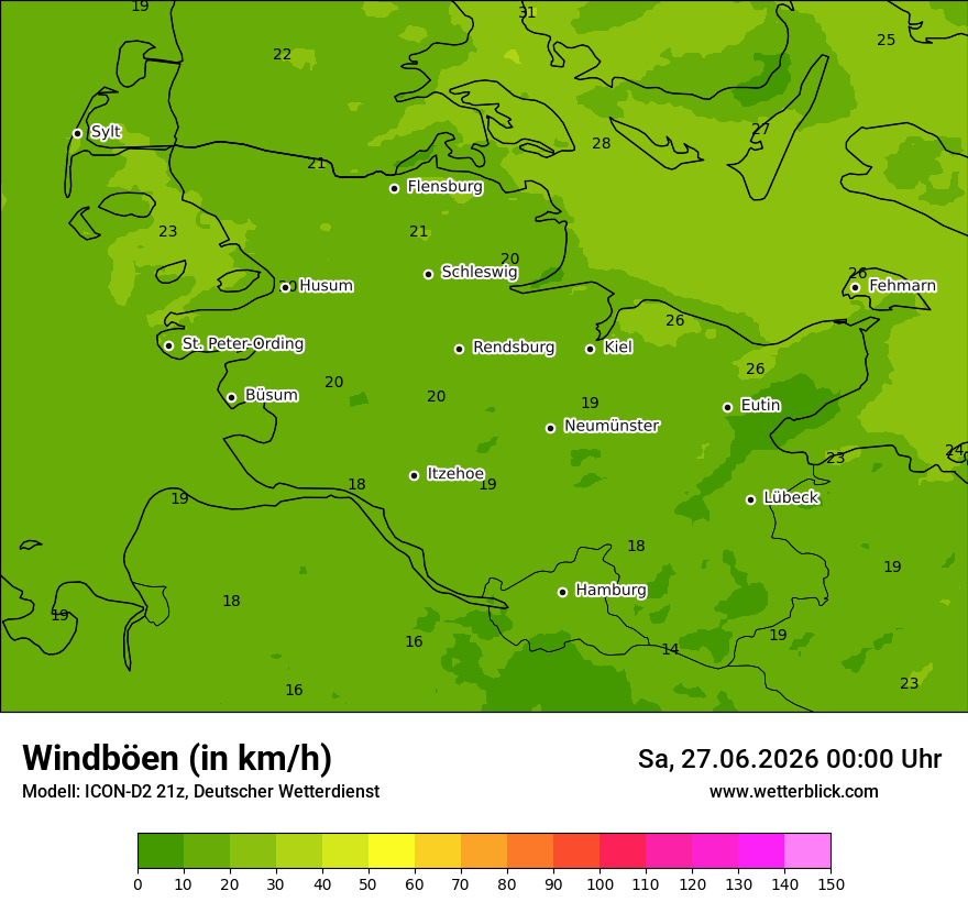 Maximale Windböen
