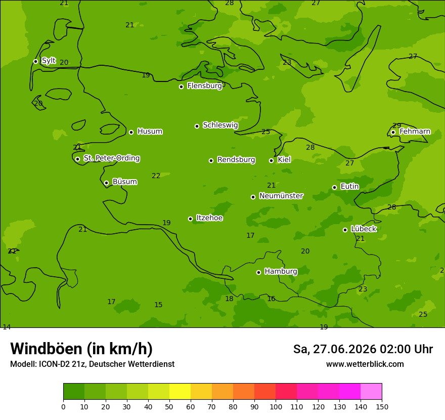 Maximale Windböen