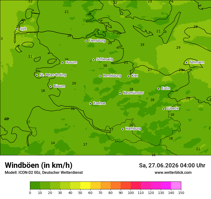 Maximale Windböen