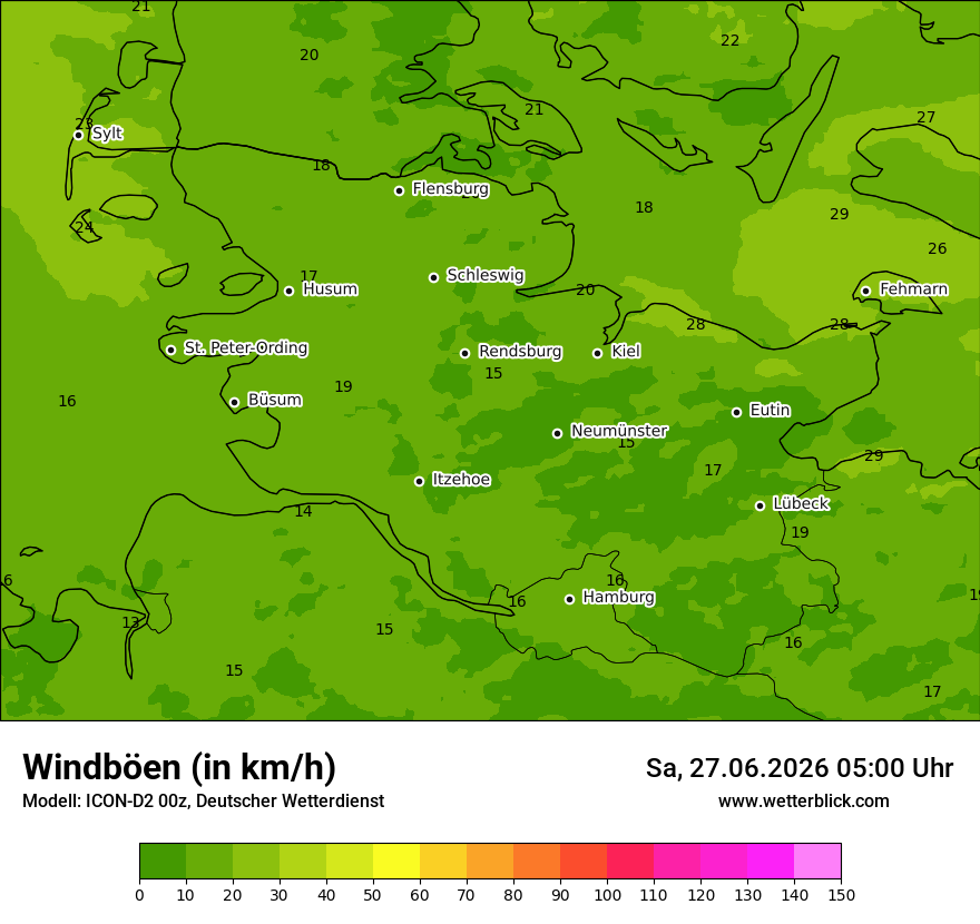 Maximale Windböen