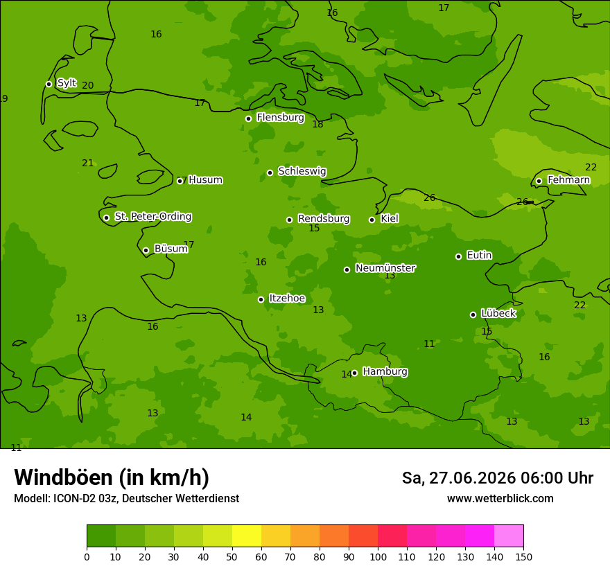 Maximale Windböen