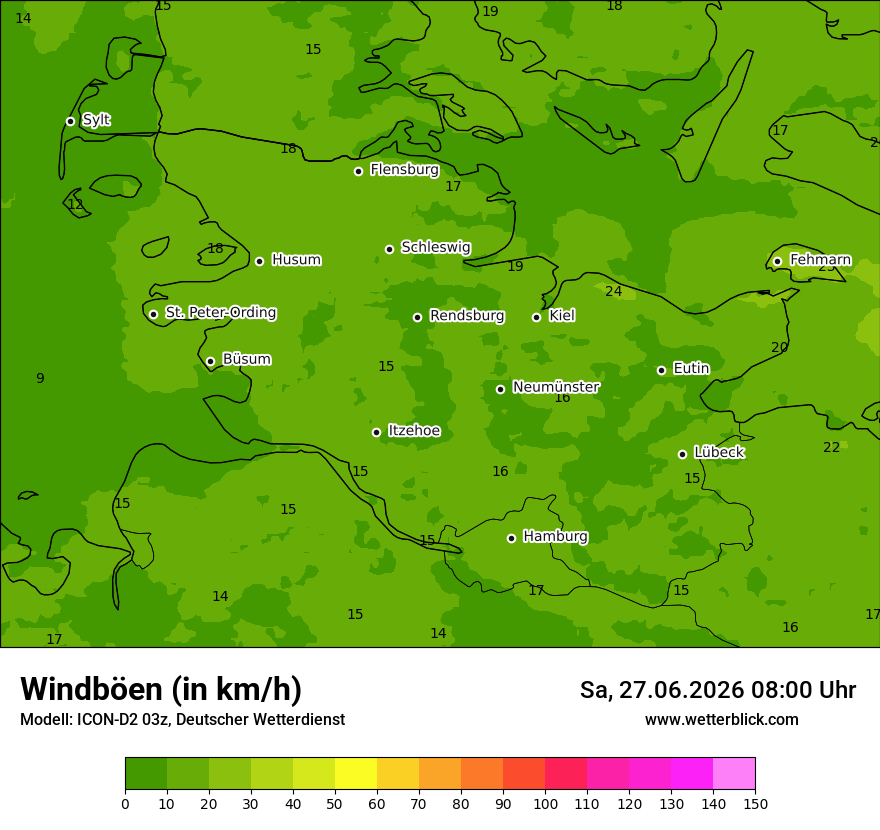 Maximale Windböen