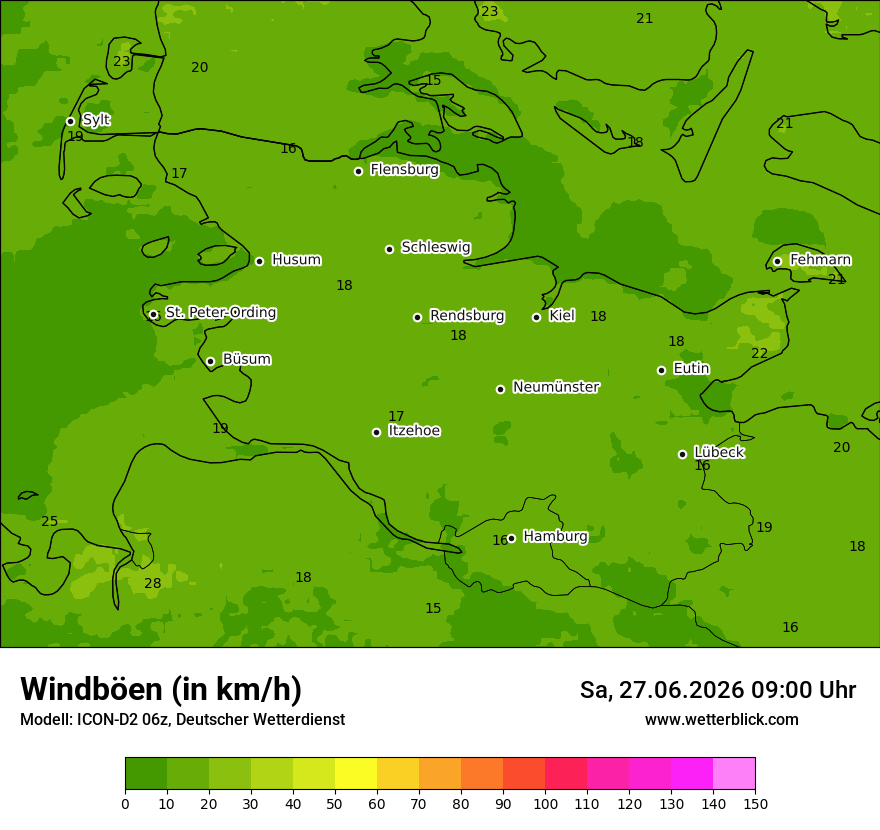 Maximale Windböen