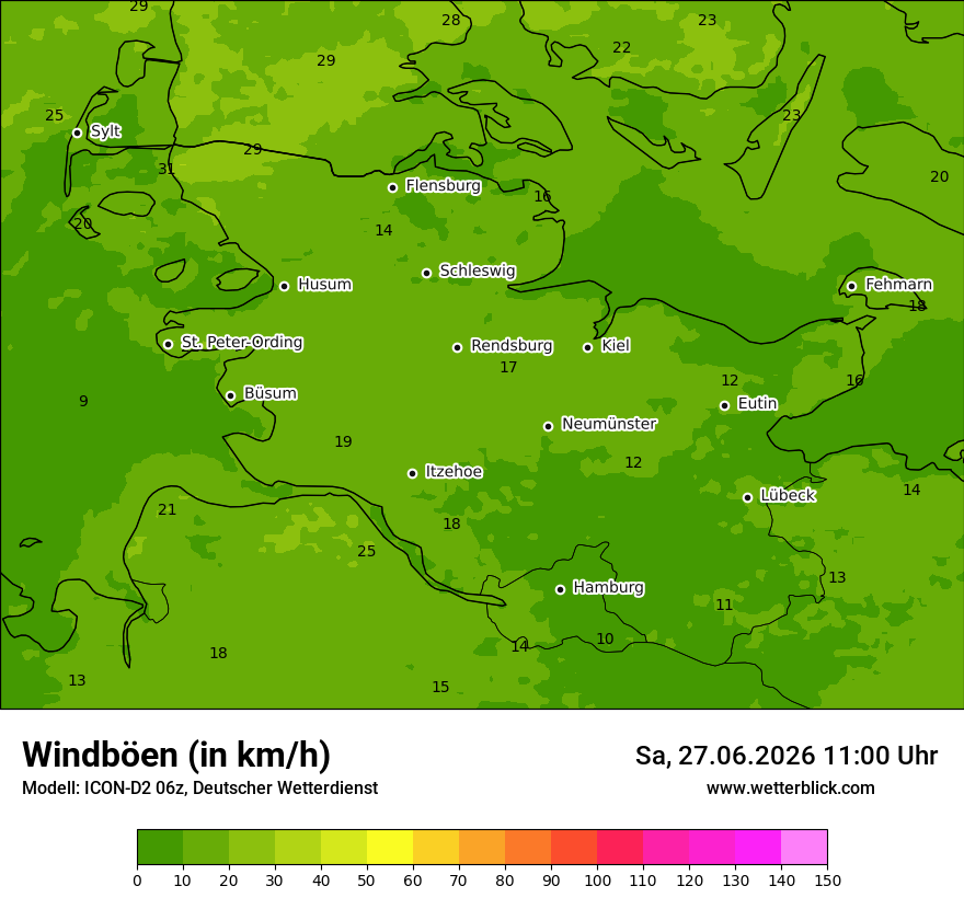 Maximale Windböen
