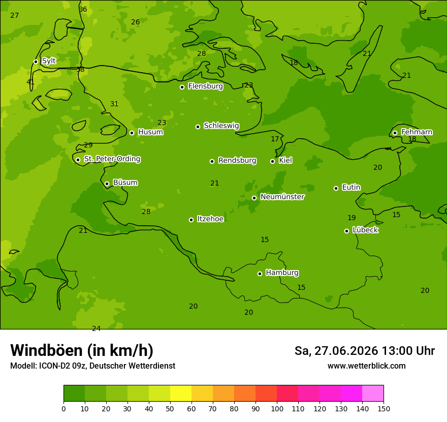 Maximale Windböen