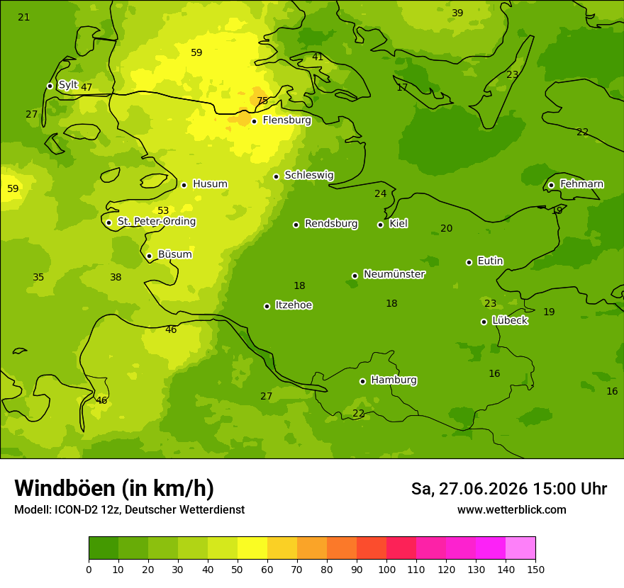 Maximale Windböen