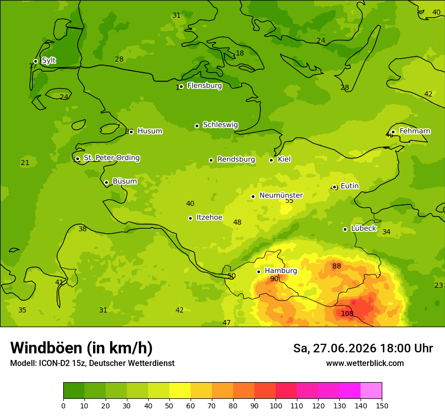 Maximale Windböen