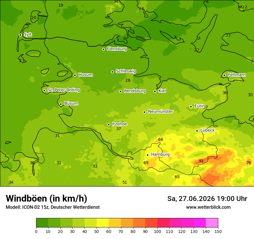 Maximale Windböen