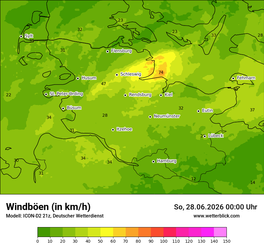 Maximale Windböen