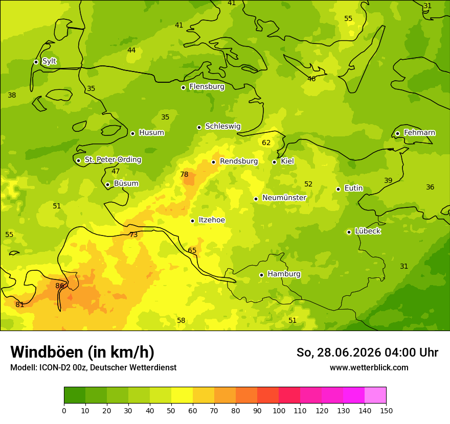 Maximale Windböen