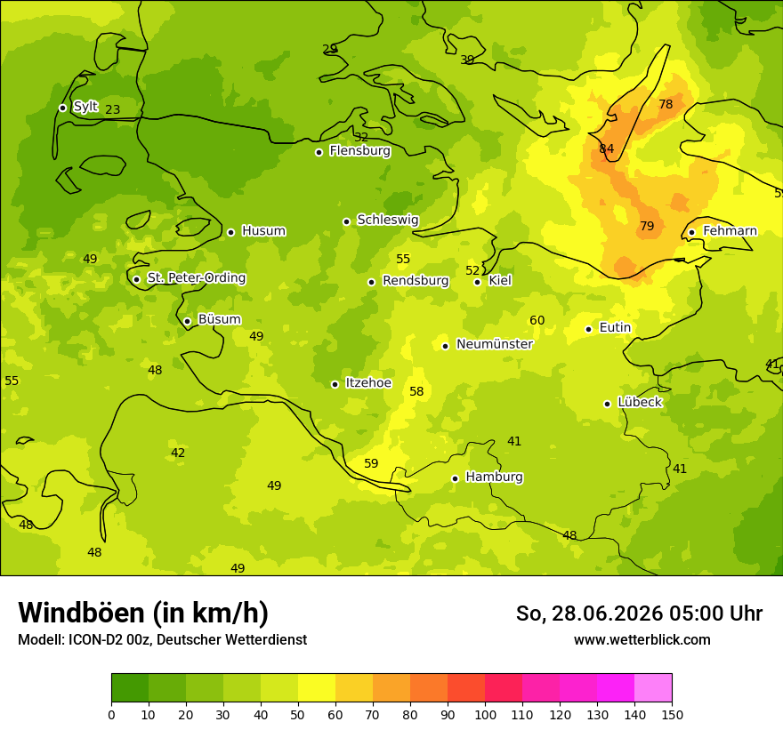 Maximale Windböen